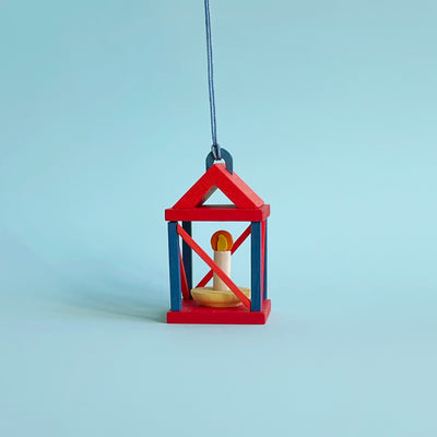 Wood Lantern Ornament