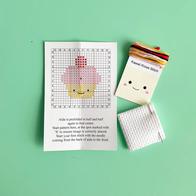 Cupcake Mini Cross Stitch Kit