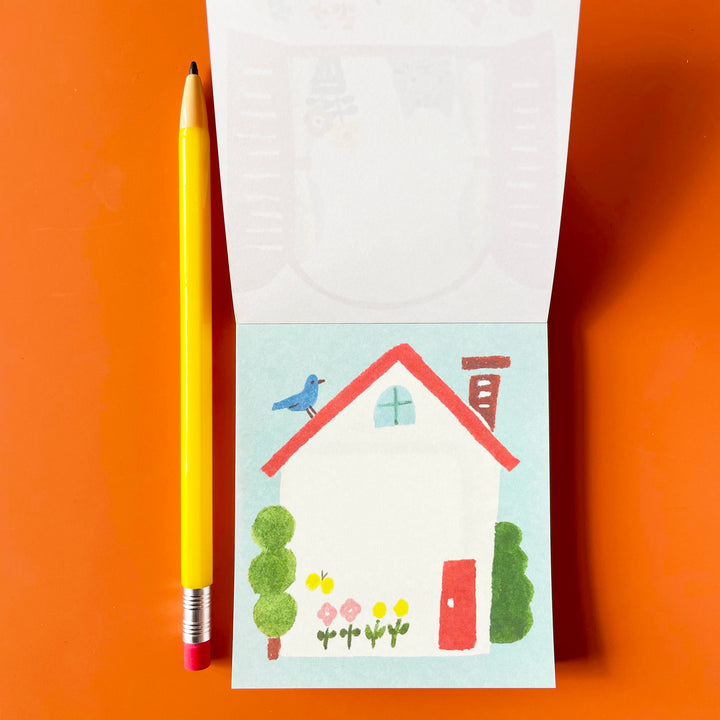Cat on TV Memo Pad