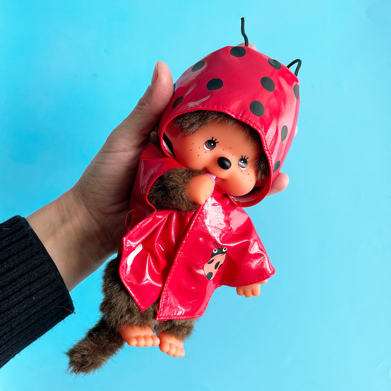 Monchhichi in Ladybug Raincoat