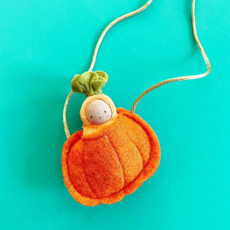 Baby Sprout in a Pumpkin Necklace