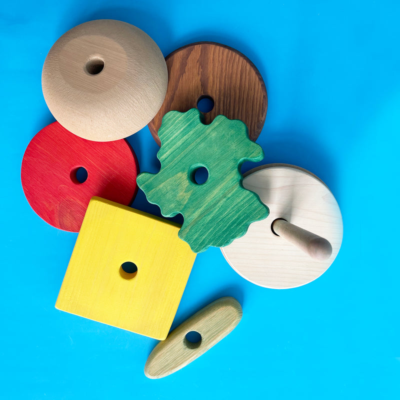 Wooden Stacking Hamburger