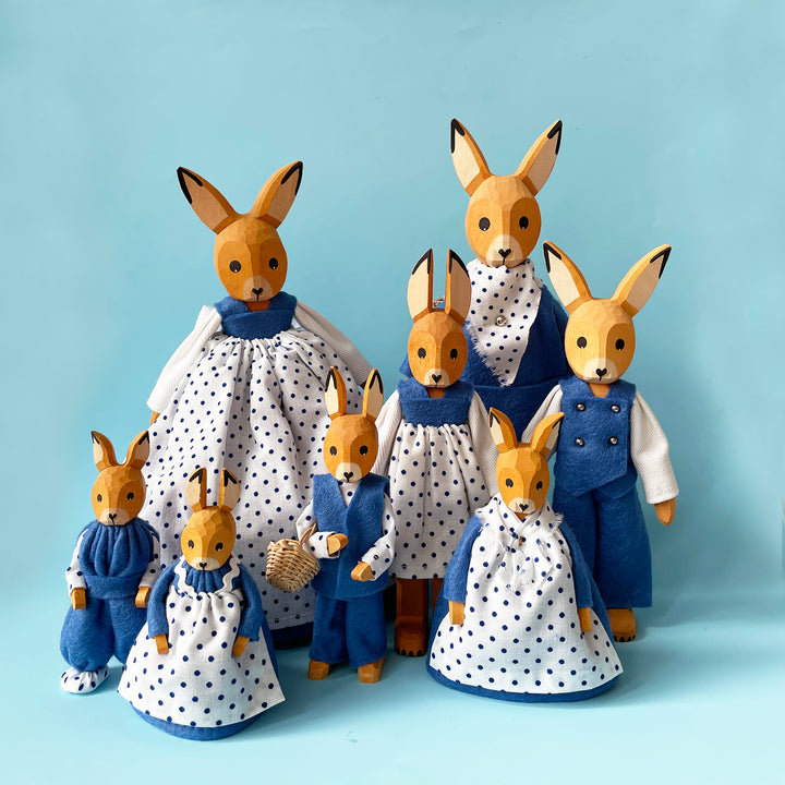Small Wood Bunny with Skirt
