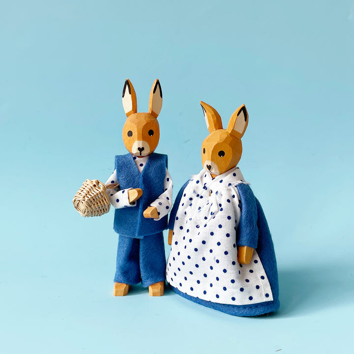 Small Wood Bunny with Skirt