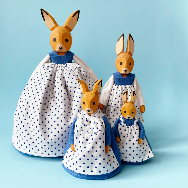 Small Wood Bunny with Skirt