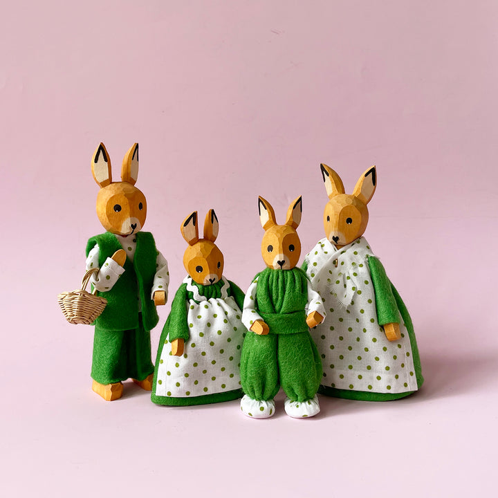 Small Wood Bunny with Skirt