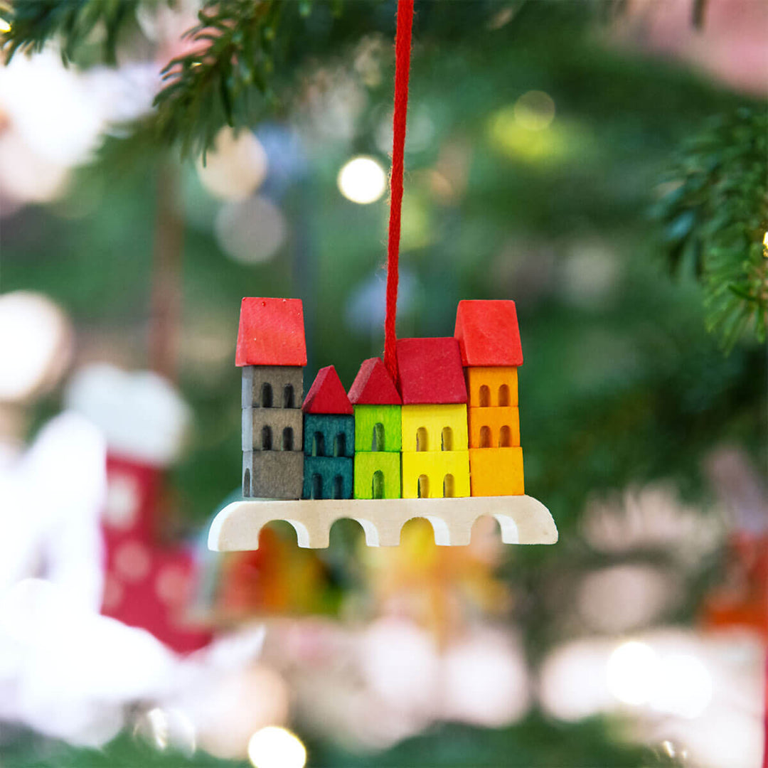 Toy Wood Village Ornament