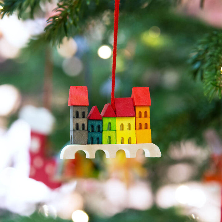 Toy Wood Village Ornament