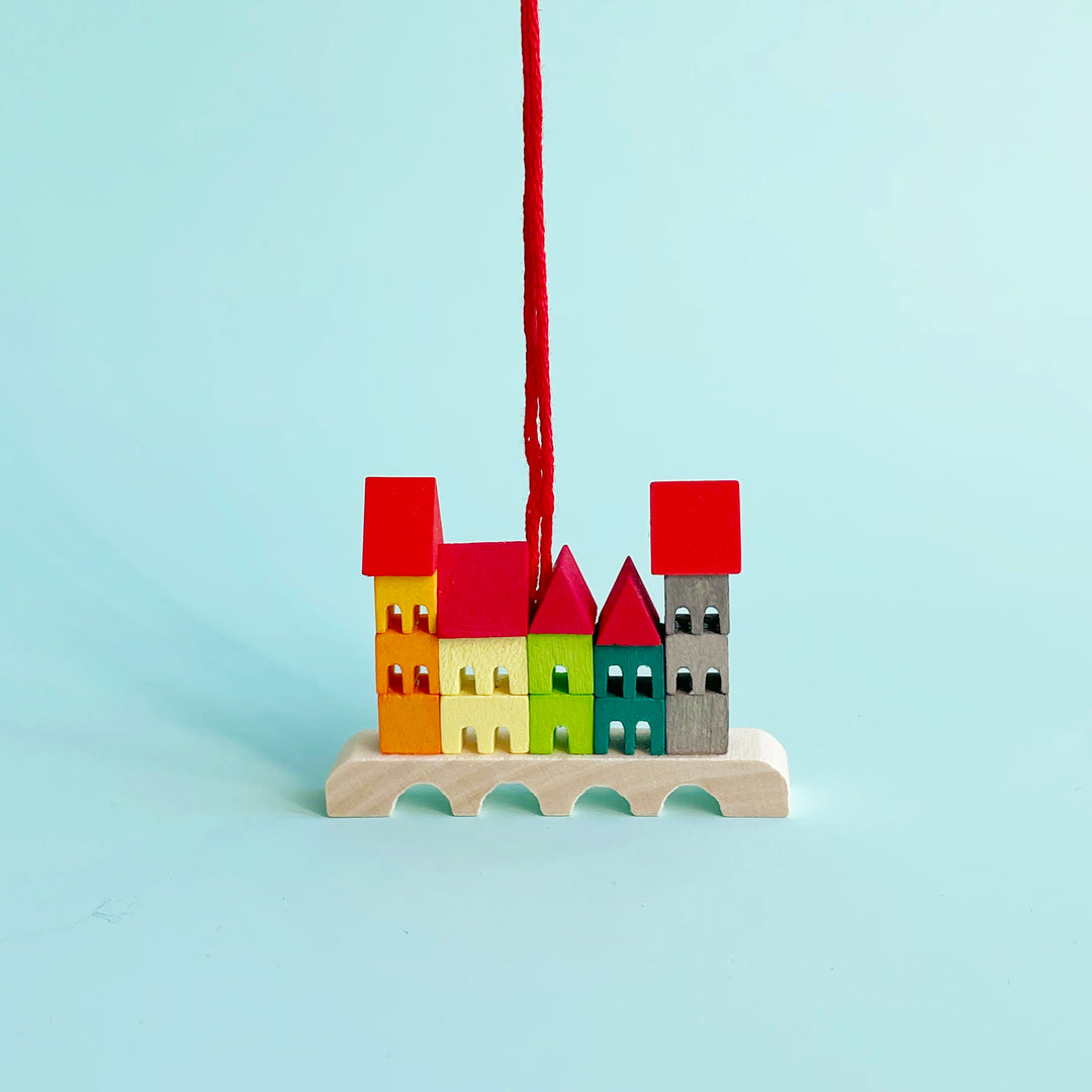 Toy Wood Village Ornament