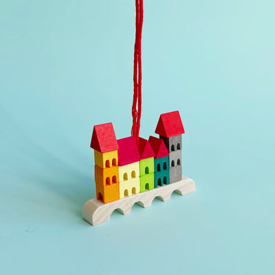 Toy Wood Village Ornament